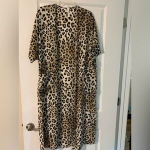Honeyme Leopard Print Poncho